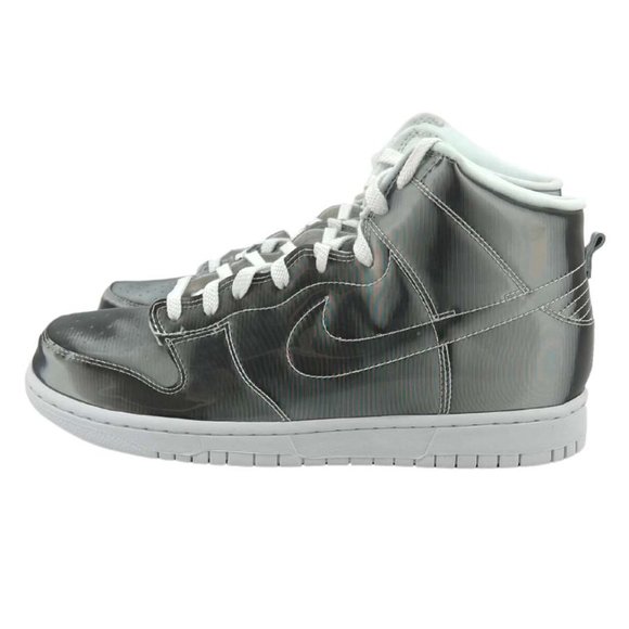 Nike | Men's Dunk HI/C Basketball Shoes | Grey & White | Size 10 - Picture 4 of 6